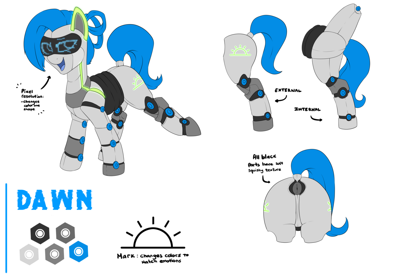 Dawns reference sheet (NSFW, flat color)