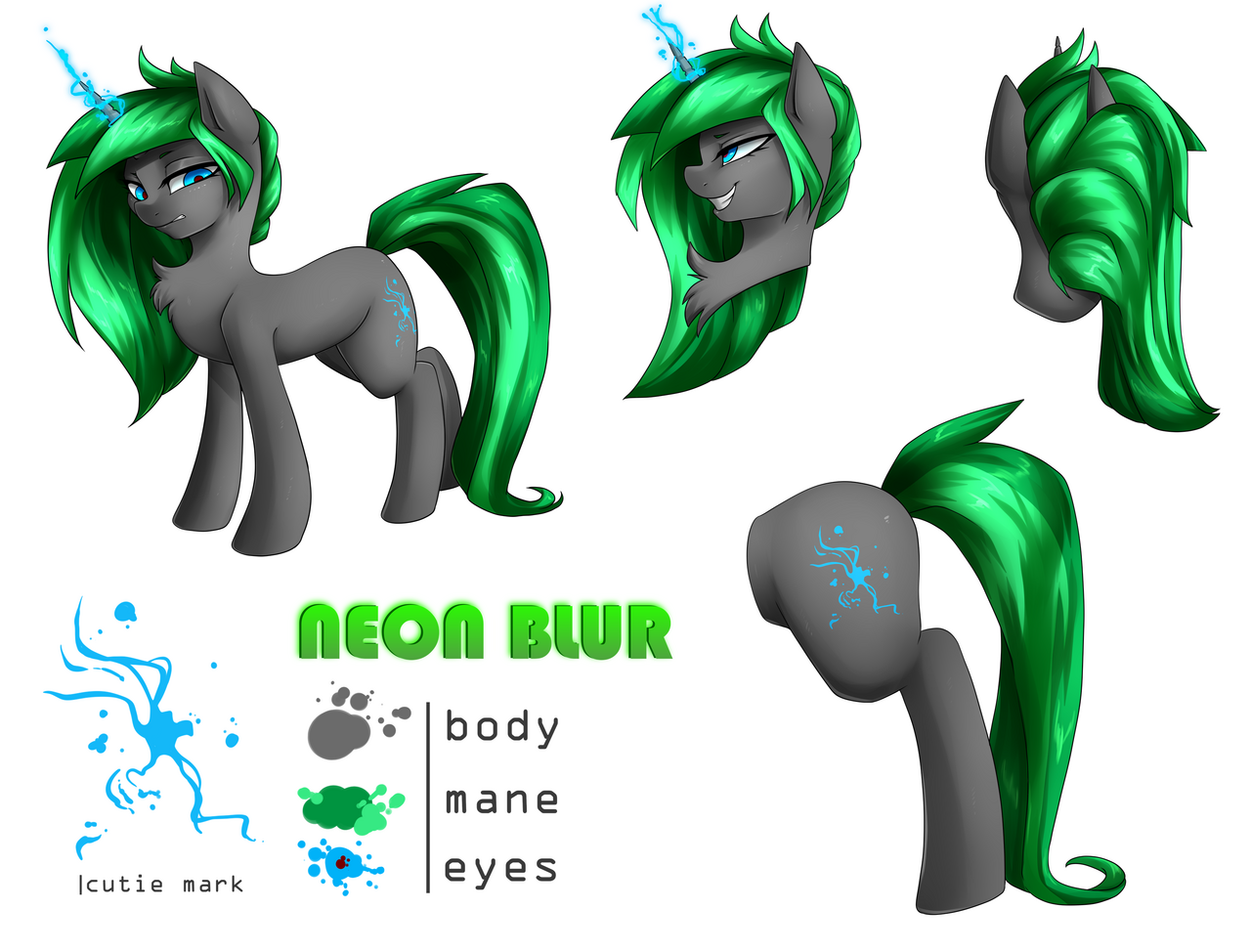 Neon Blurs reference sheet